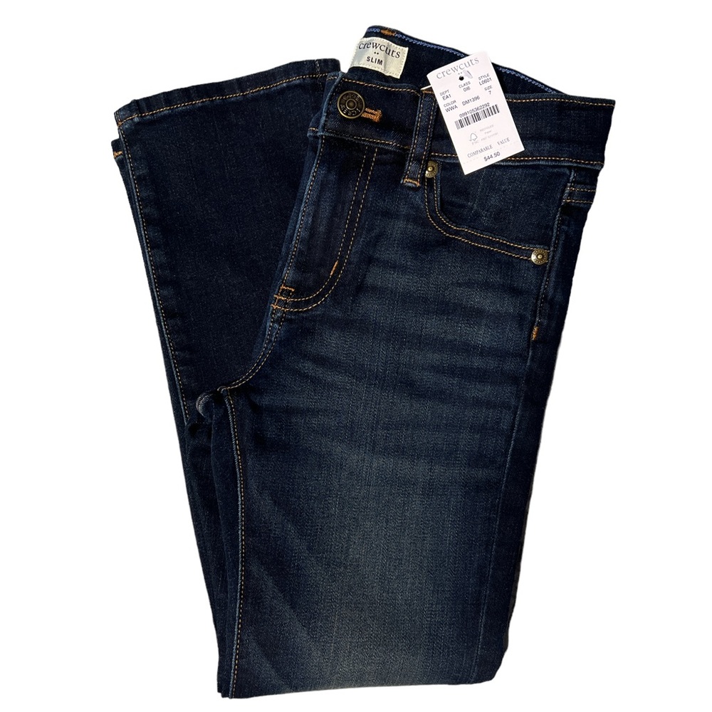 J Crew Boys' slim-fit flex denim in dark wash L0601 Size 7